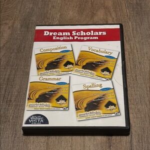 Vista Dream Scholars English Program DVD Set - Yellow and Black new